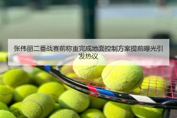 张伟丽二番战赛前称重完成地面控制方案提前曝光引发热议